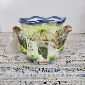 NEW Home Interiors Decorative Large 4.5" Cottage 3-Wick Candle Holder 92037